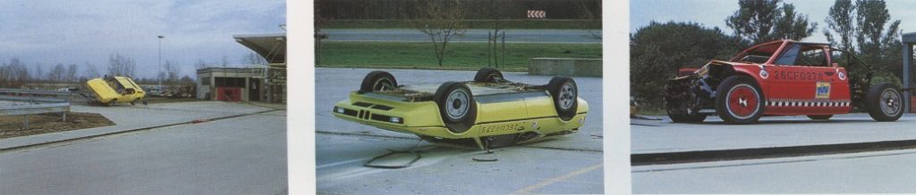 BMW Classic Archiv: crash test TÜV Bayern on 17th of July 1978. image left and centre is chassis-nr.: 007, image right is chassis-nr.: 010